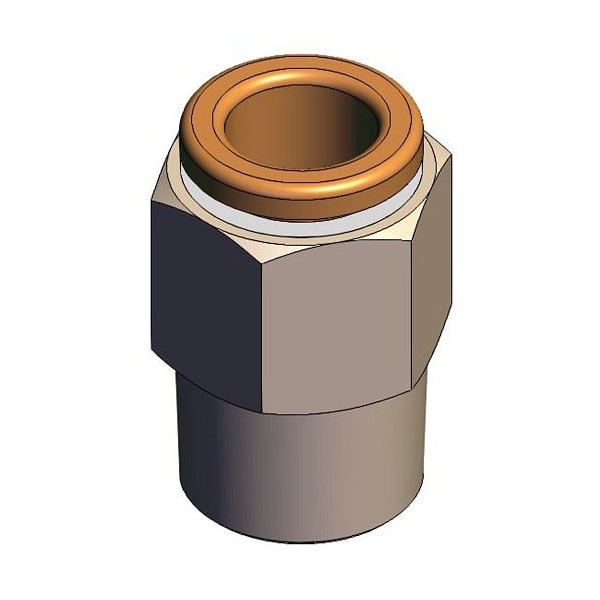 Smc Tube Connector, Push to Connect Male Connector, 1/4 in. Tubing, 1/8 in. NPT Tubing KQ2H07-34NS - main